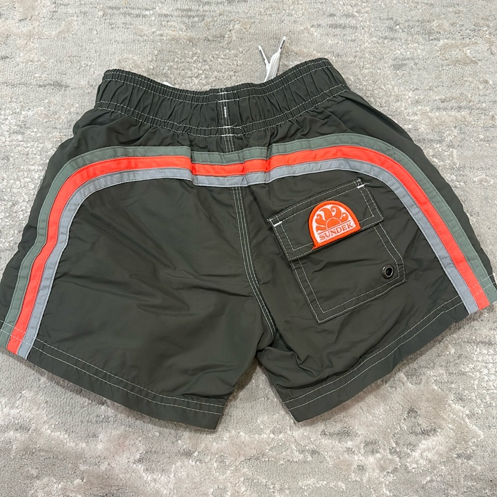 Sundek boys swim trunks dark hunter forest green size 6